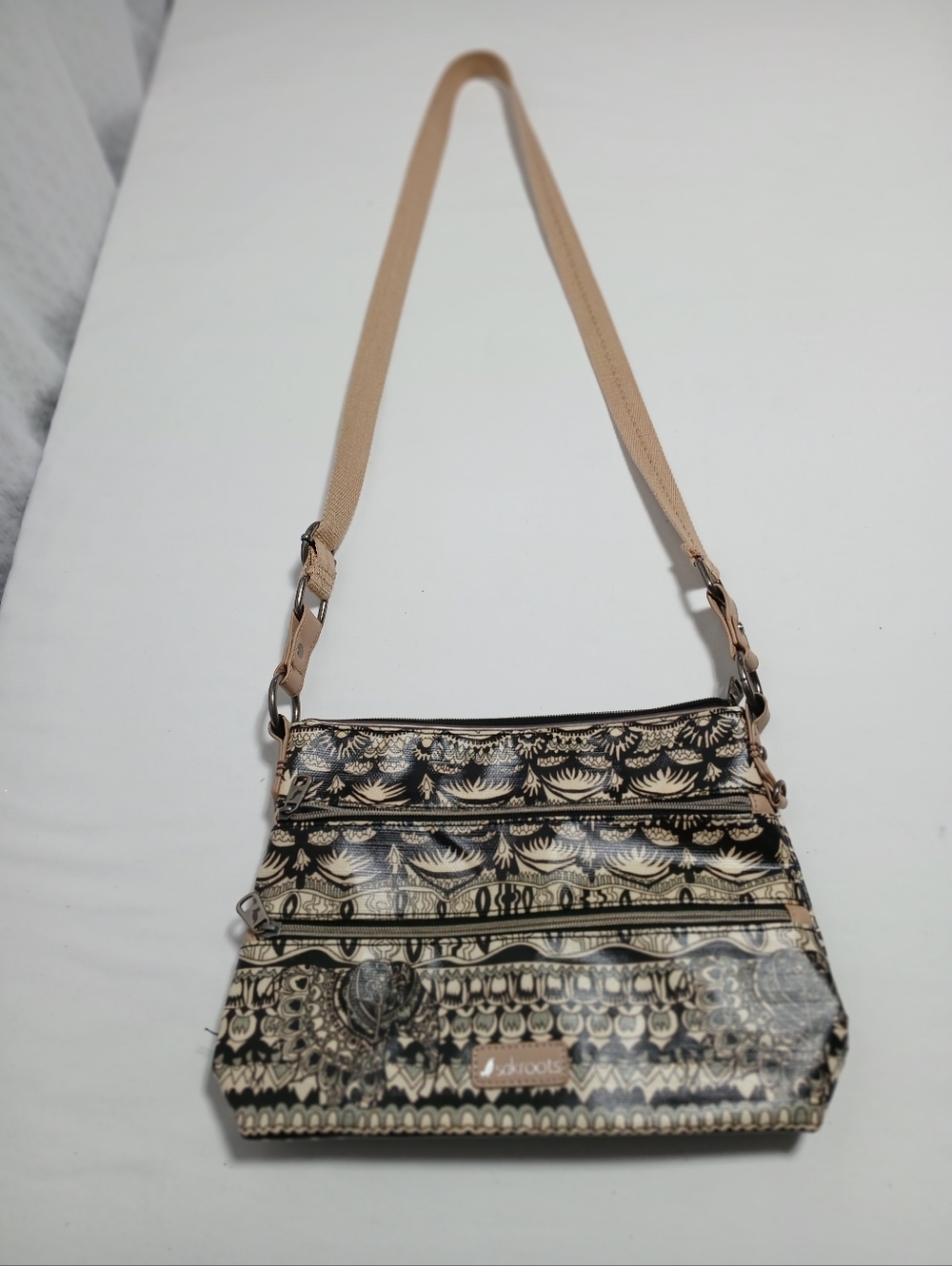 Sakroots Artist Circle Bohemian Coated Canvas Crossbody